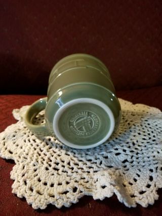 1 Longaberger Pottery Woven Traditions Sage Green Coffee Mug/Cup EUC 3