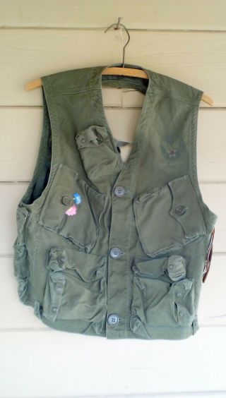 Ww2 C - 1 Survival Vest Us Army Air Corps - Early Type - Slant Pockets