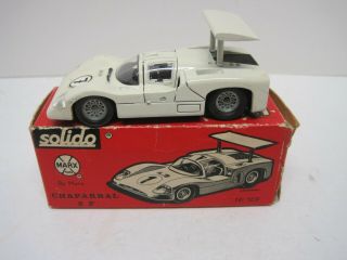 Solido 169 Chaparral 2f In White W/ 7 Decal Made In France By Marx 1/43 Scale