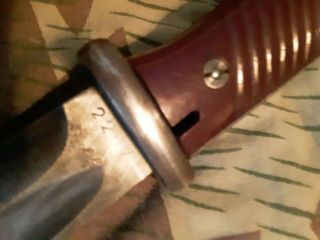 Vintage Wwii Ww2 German K98 Rifle Bayonet W Scabbard