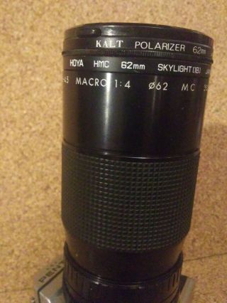 Vintage Pentax K1000 Camera 35mm Kiron Lens Hoya Kalt Filters 2