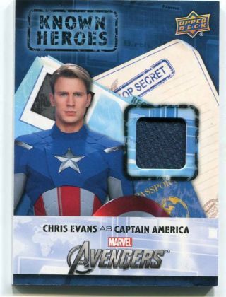 2016 Ud Captain America Civil War Chris Evans Winter Soldier Worn Relic Khca