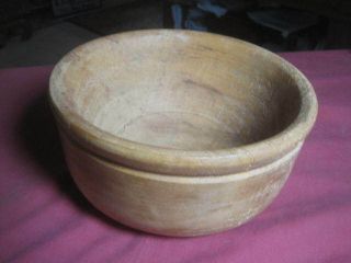 Vintage Antique Primitive Appalachian Wooden Bowl Hand Carved Folk Art 8 " X 4 "