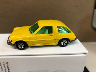 Tomy Tomica F14 Amc Pacer,  Made In Japan Yellow With Green Tint Windows 3861