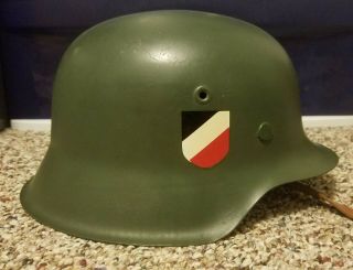 Ww2 German M42 Restored Helmet W/maker Mark