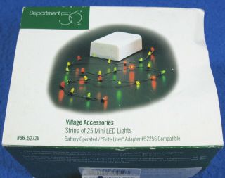 Dept 56 Village Accessories String Of 25 Mini Led Lights & Adapter