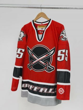 Vintage 90s Buffalo Sabres Koho Alternate Jersey Reed Larson Red Xl Nhl Hockey