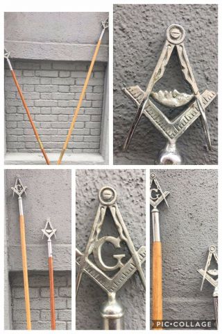 Freemason Masonic Wood Poles & Toppers Regalia Mason Ceremonial Flag Pole