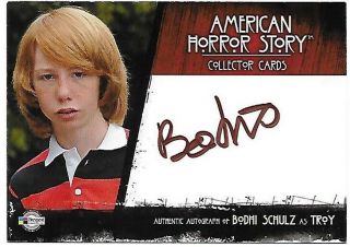 American Horror Story Season 1 Sdcc Bsc Autograph Card Bodhi Schulz As Troy