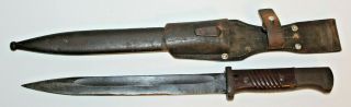 Vintage German Ww2 Cof 44 2884 V Carl Eickhorn Solingen Bayonet & Scabbard