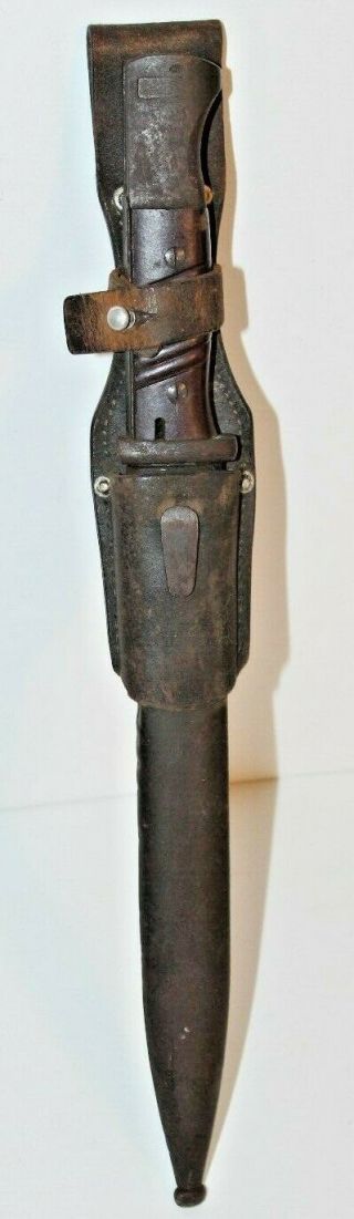 Vintage German WW2 COF 44 2884 V Carl Eickhorn Solingen Bayonet & Scabbard 2
