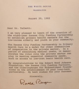 1982 President Ronald Reagan Signed Autographed Letter on White House Stationery 2