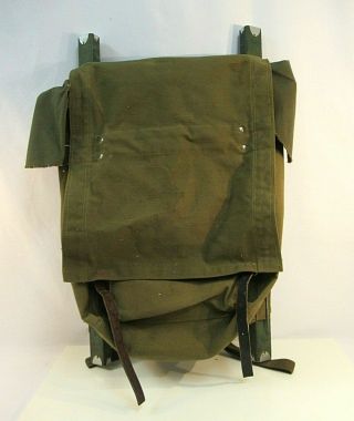 Stusco Wood Frame Canvas Backpack Rugged Seattle Vtg Army Wilderness Pack Board
