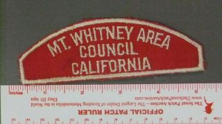 Boy Scout Mount Whitney Area Council Rws Ca Full Strip 5093ii