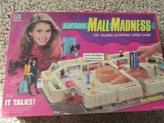 Vintage 1989 Milton Bradley Electronic Mall Madness Board Game Complete & Rules