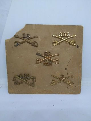 Ww2 Us Army Numbered Cavalry Officers Uniform Insignia