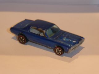 1968 Hot Wheels Redlines Hk Custom Cougar Blue W/ White Interior