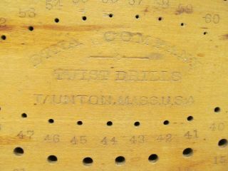 Vintage ETNA Company Twist Drill Bit Holder Numerical Index Stand Wood Taunton 2