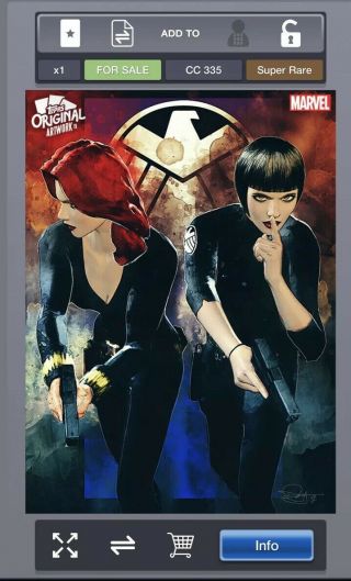 Topps Marvel Collect Digital Heroines Duos Black Widow & Maria Hill