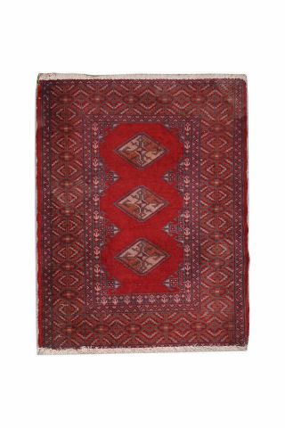 2x3 Vintage Oriental Wool Handmade Traditional Carpet Geometric Rustic Area Rug