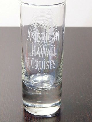 American Hawaii Cruises Ss Independence Etched Shot Glass