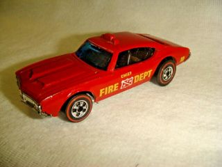 HotWheel RedLine Scarce Shiny Red Olds 442 CHIEF ' SPECIAL Desirable NM 3