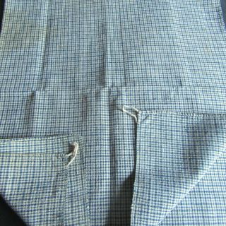 37” Antique Indigo Blue Homespun Table Runner Towel Farmhouse Aafa Small Check