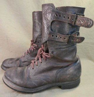 Wwii U.  S.  Army Combat Boots,  2 - Buckle Combat Boots,  Size 9 ½,  Named,