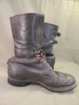 WWII U.  S.  Army Combat Boots,  2 - Buckle Combat Boots,  Size 9 ½,  Named, 3