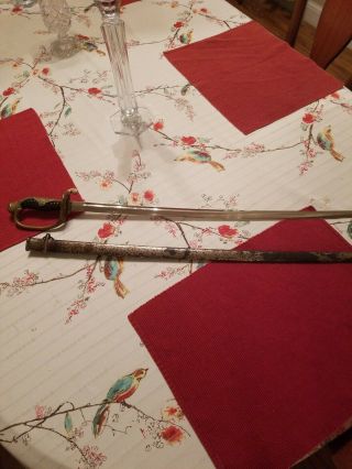 Ww2 Japanese Dress Sword With Scabbard - A Wall Display - Very