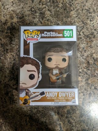 Funko Pop Parks And Recreation Andy Dwyer 501 Rare W/protector Minor Crease