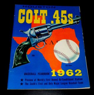 Vintage 1962 Houston Colt 45s Yearbook - First Year Houston Astros