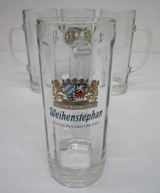 Set 4 Rastal Weihenstephan Oldest Brewery World Beer Glass Mug Stein Tall.  5 L