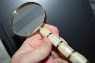 Antique Magnifying Glass Mother Of Pearl Handle