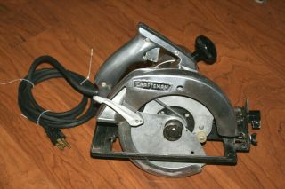 Vintage Craftsman 7 " Circular Saw - Electric Hand Saw 315.  27782 Polished Aluminium
