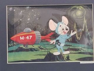 Space Mouse By Walter Lantz Studio Animation Film Cel 1959 M - 47 Rocket Out Space