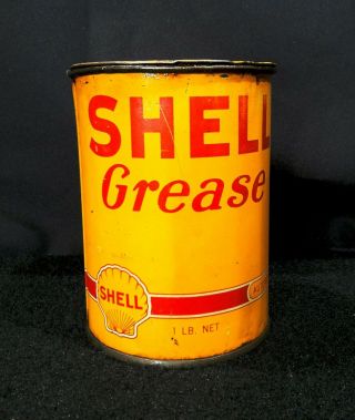 Vintage 1955 - 60 Shell Motor Oil Old Tin Metal Can Sign Odd Unusual Size