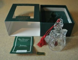 Marquis Waterford Crystal Snowman Bell Ornament 115180