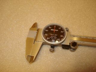 0 - 6 " Mitutoyo Dial Vintage Caliper With Ratchet Wheel Machinist Inspection Tool