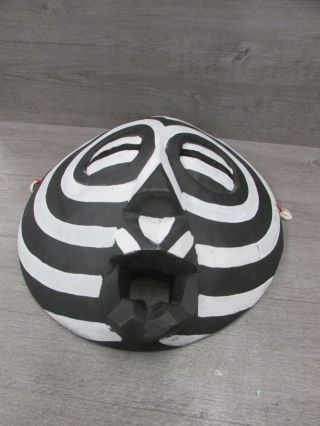 Wooden Tribal Masks Handmade Hand Painted Color Of White And Black