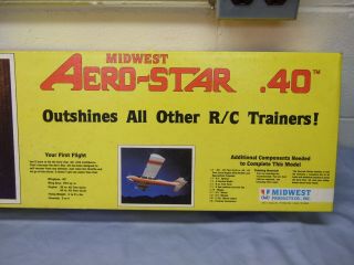Vintage 1986 MIDWEST AERO - STAR R/C Model Airplane Kit 159 Radio Control NOS 2
