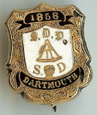 Sigma Delta Phi Or Vitruvian Fraternity Pin From Dartmouth College 1868