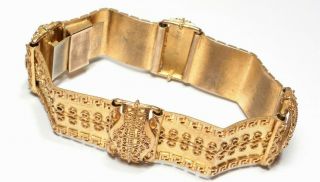 Antique Victorian ETRUSCAN Unique Pattern Bracelet / Bangle 35.  6GRAM 3