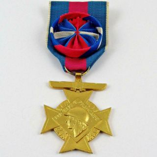 Vintage Wwii French Cross Voluntary Military Services 1st Class Air Force Medal