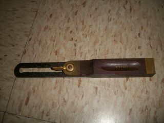 Stanley 8 " Sliding T Bevel No.  25 - Brass And Rosewood Handle
