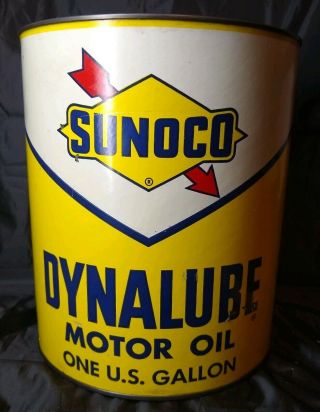 Rare Sunoco Dynalube Motor Oil • One U.  S.  Gallon • Full/unopened