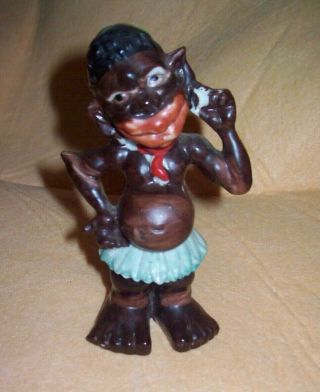 Vintage African Black Americana Native Figurine Occupied Japan And So Handsome