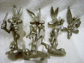 4 - Wile E Coyote Warner Bros Looney Tunes Pewter.  4 ".  Collectables