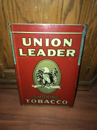 Early 1920’s Union Leader Tobacco Tin Litho