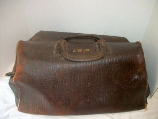 Large Antique Cowhide Leather Doctor 